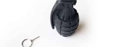 Rubber Dummy MKII Grenade removable pin steel core