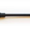 Stainless steel shaft coated in low profile black finish, equipped with a non-slip rubberized handle for firm grip. Comes with nylon holster.