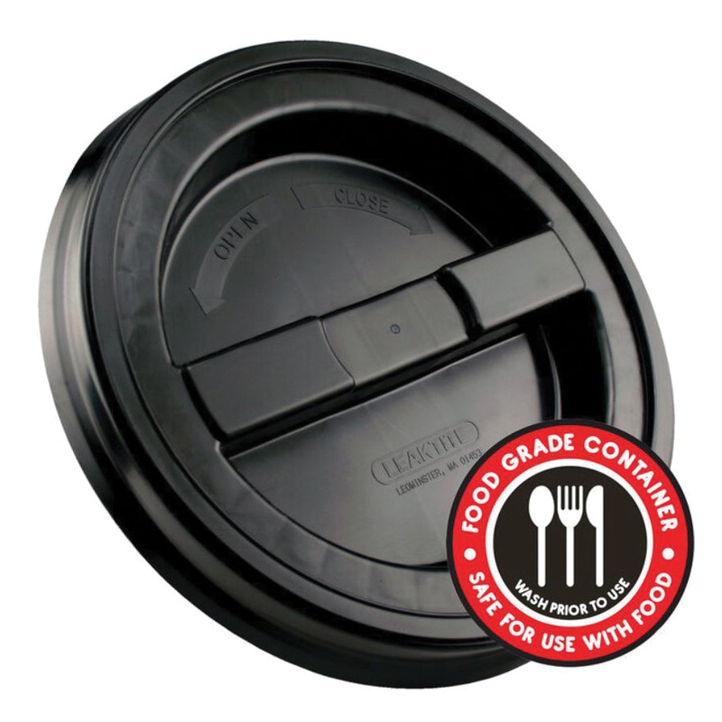 Leaktite black screw-top bucket lid for 3.5 and 5 gallon pails