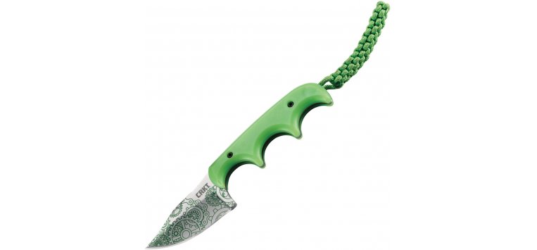 CRKT MINIMALIST BOWIE FIXED NECK KNIFE GREEN GEARS