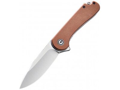 CIVIVI ELEMENTUM LINERLOCK KNIFE BROWN MICARTA