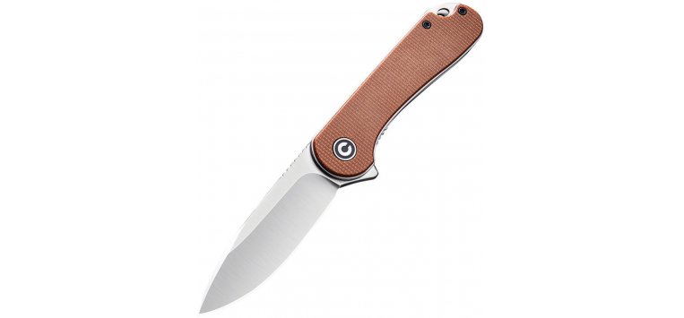 CIVIVI ELEMENTUM LINERLOCK KNIFE BROWN MICARTA