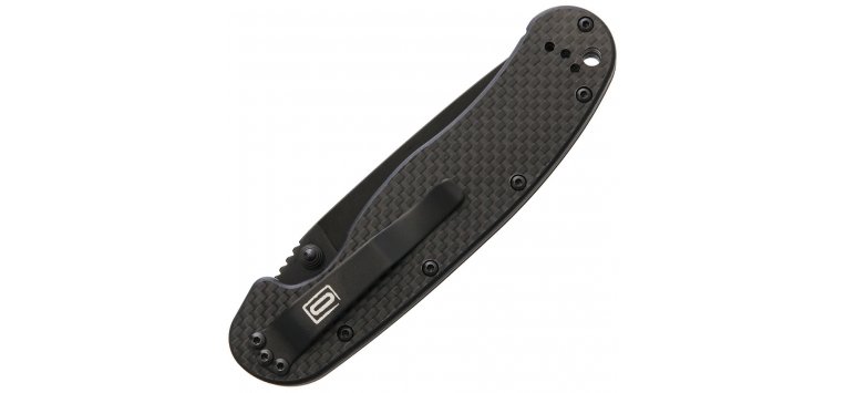 ONTARIO OKC RAT I CARBON FIBER LINERLOCK KNIFE BLACK